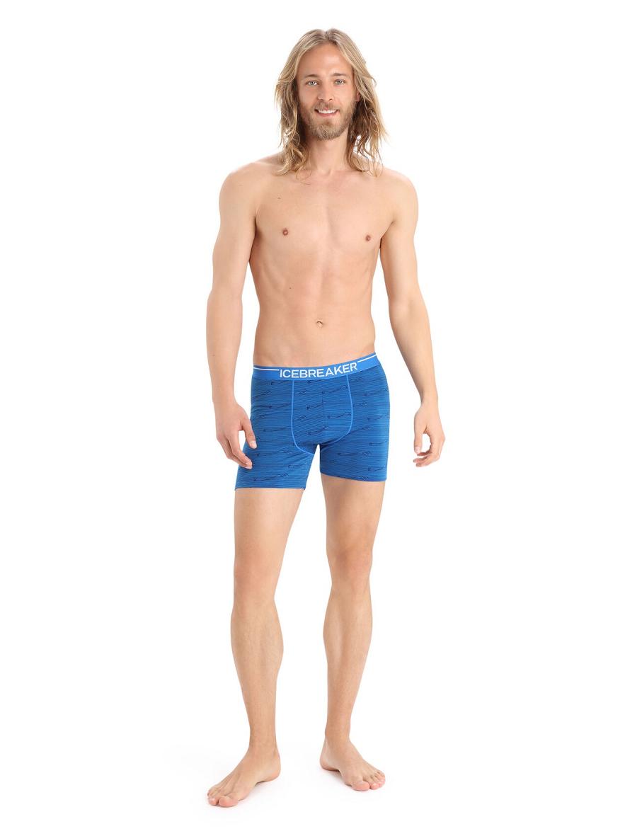 Icebreaker Merino Anatomica Boxers Férfi Fehérnemű Sötétkék | HU 1310YXFU